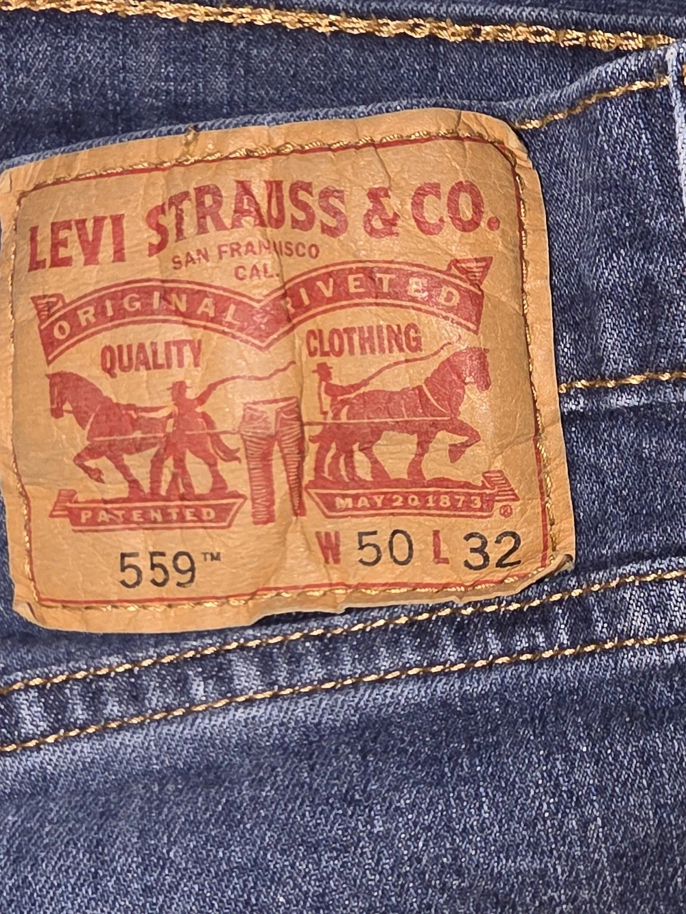 Levi's 559 Men's Relaxed Straight Fit Blue Denim Jeans sz 50x32
